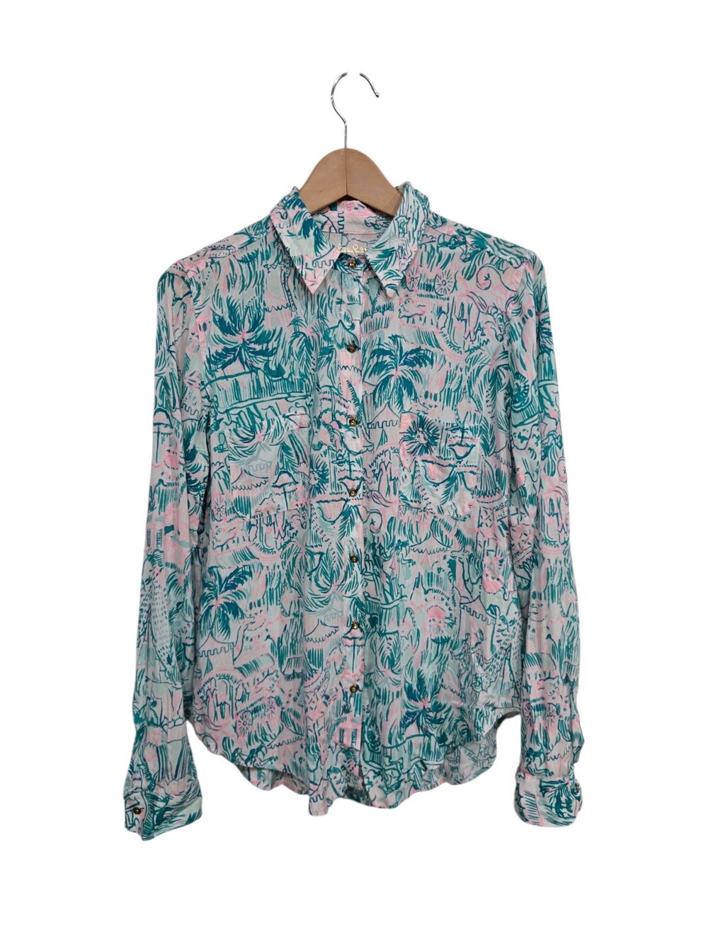 Lilly Pulitzer Tropical Button Diwn Shirt